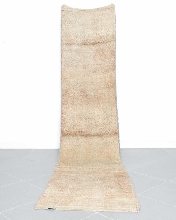 Beni Mguild Runner 12.0x2.6 Ft handmade in Morocco with tribal motifs