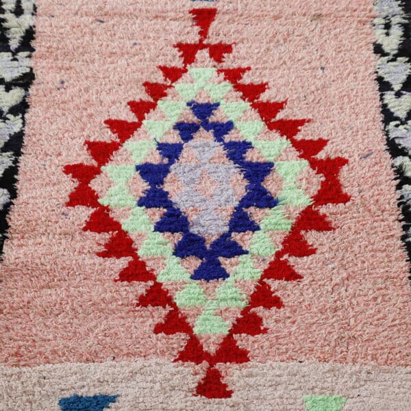 Boucherouite 8.1x2.5 Ft – Handmade Moroccan Rug - Image 3