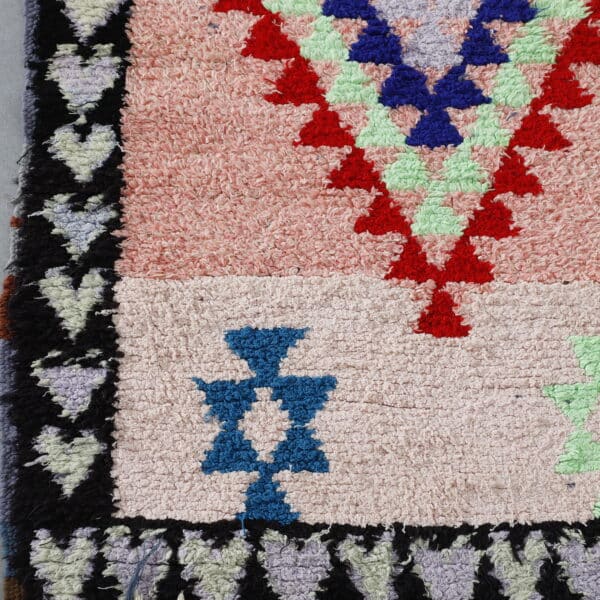 Boucherouite 8.1x2.5 Ft – Handmade Moroccan Rug - Image 4