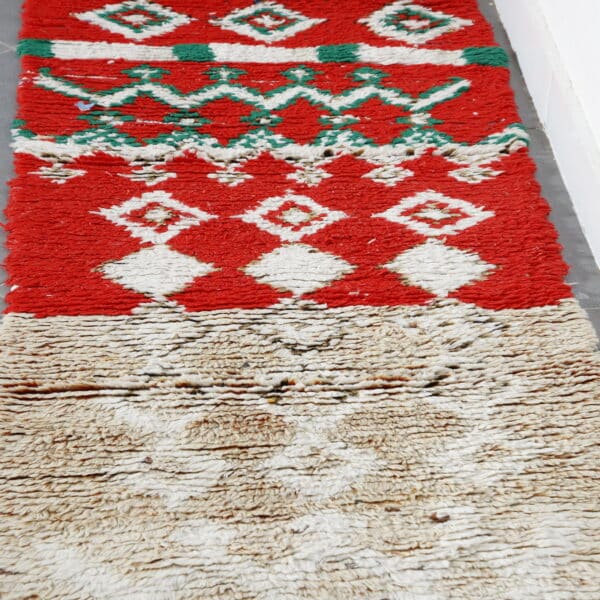 Vintage Boujaad Runner 12.0x2.5 Ft – Moroccan Wool Rug - Image 3