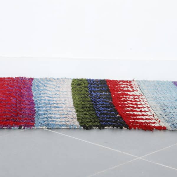 Boucherouite 8.4x2.7 Ft – Handmade Moroccan Rug - Image 2