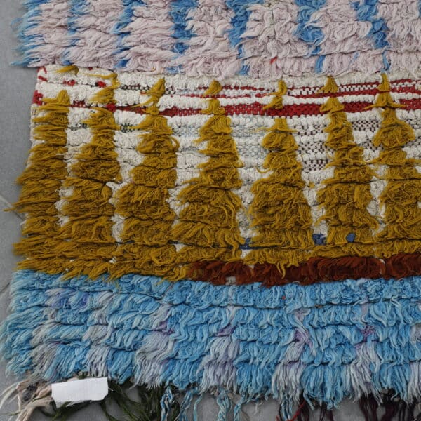 Boucherouite 8.4x2.7 Ft – Handmade Moroccan Rug - Image 3