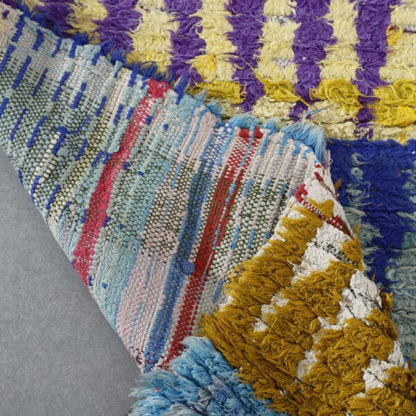 Boucherouite 8.4x2.7 Ft – Handmade Moroccan Rug - Image 5