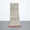 Handmade Moroccan Boujaad runner 8.9x2.9 Ft with traditional Amazigh motifs and warm colors