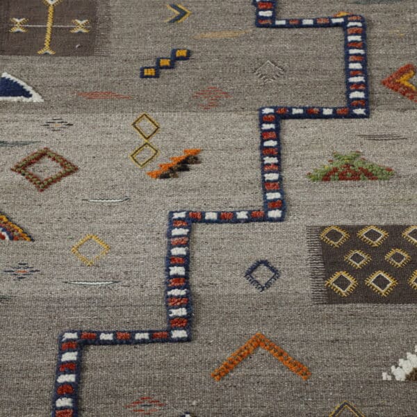 Akhenif Kilim Runner 6.7x2.3 Ft – Flatweave Moroccan Berber Rug - Image 3