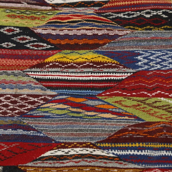 Berber Carpet Kilim Picasso Runner 6.7x2.4 Ft – Handwoven Moroccan Wool Rug - Image 6
