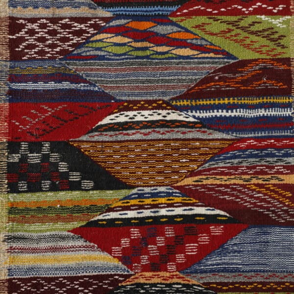 Berber Carpet Kilim Picasso Runner 6.7x2.4 Ft – Handwoven Moroccan Wool Rug - Image 7