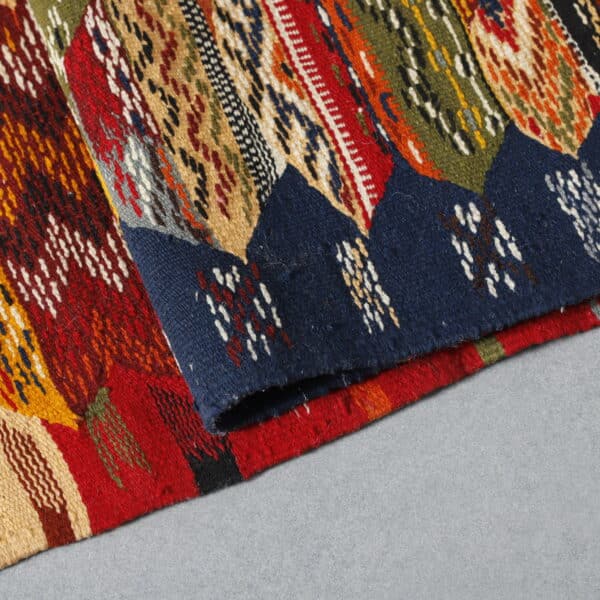 Berber Carpet Kilim Picasso Runner 16.7x2.2 Ft – Handwoven Moroccan Wool Rug - Image 3