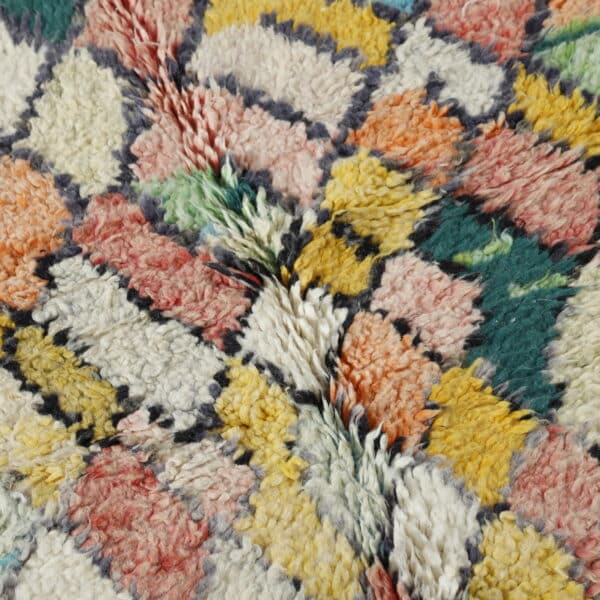 Berber Rug Boujaad 4.6x3.5 Ft – Handmade Moroccan Wool Carpet - Image 4