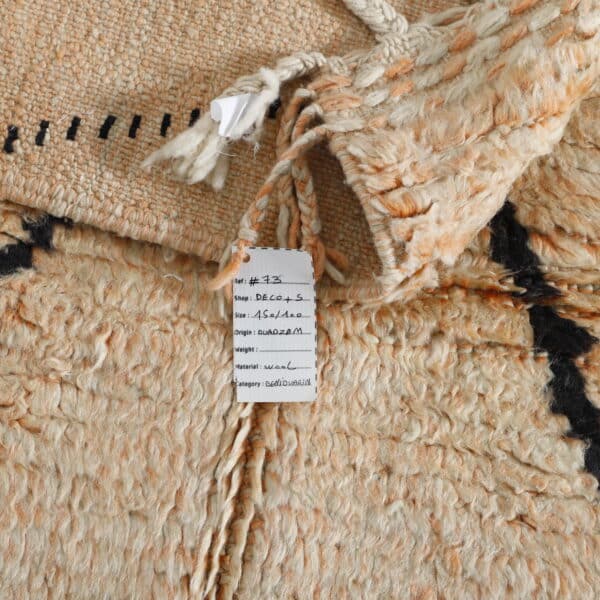 Moroccan Boujaad Rug 4.9x3.3 Ft –  Wool Berber Carpet - Image 4