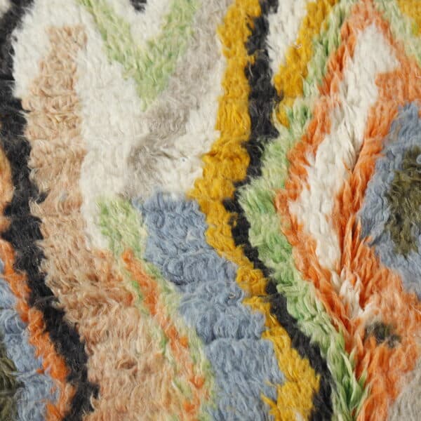 Colorful Boujaad Rug 4.9x3.2 Ft – Handmade Moroccan Wool Carpet - Image 5