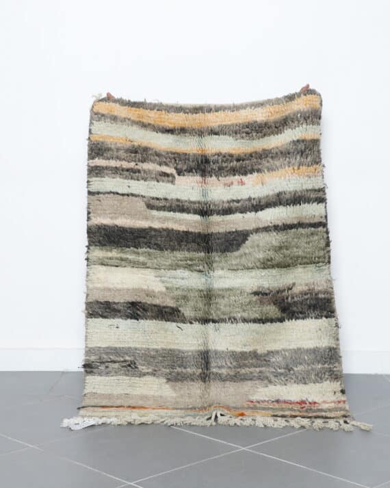 Boujaad rug 4.6x3.4 Ft handmade in Morocco with tribal vintage motifs