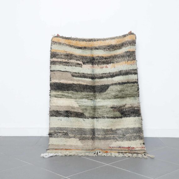 Boujaad rug 4.6x3.4 Ft handmade in Morocco with tribal vintage motifs