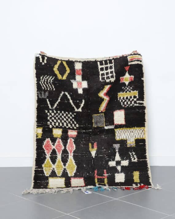 Taznakht rug 4.2x3.5 Ft handmade in Morocco with Amazigh patterns