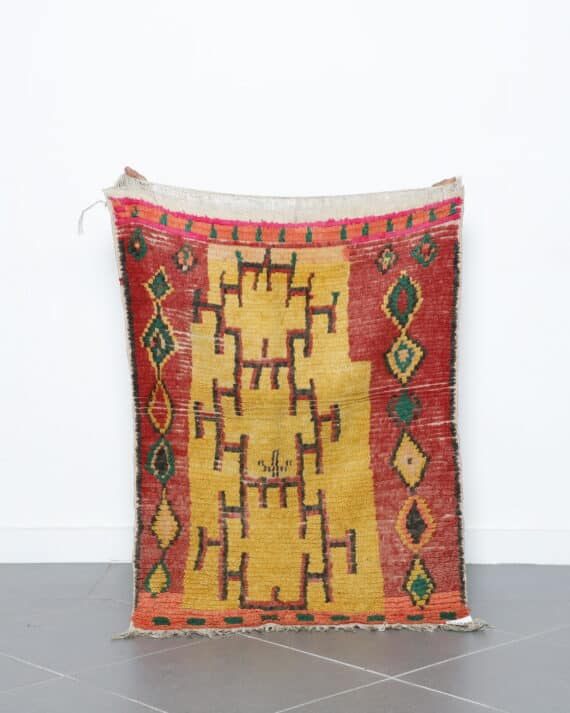 Azilal Rug 3.7x2.7 Ft – Handmade Moroccan Wool Rug