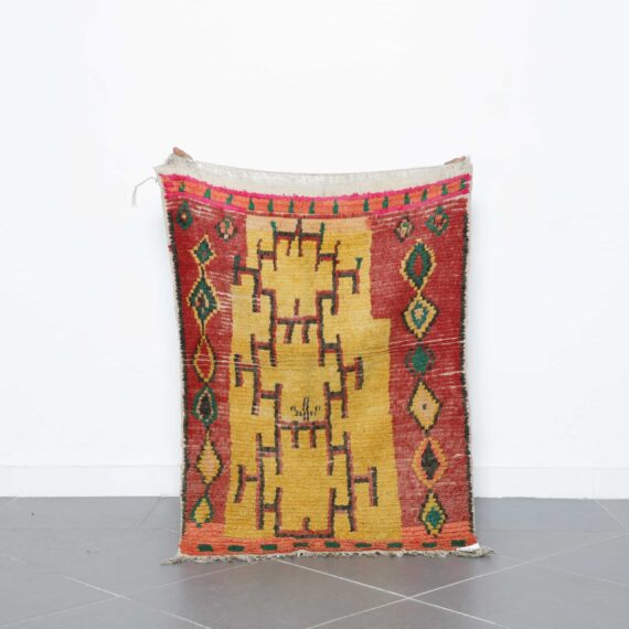 Azilal Rug 3.7x2.7 Ft – Handmade Moroccan Wool Rug