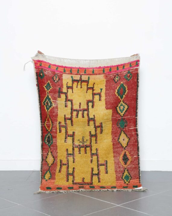 Azilal Rug 3.7x2.7 Ft – Handmade Moroccan Wool Rug