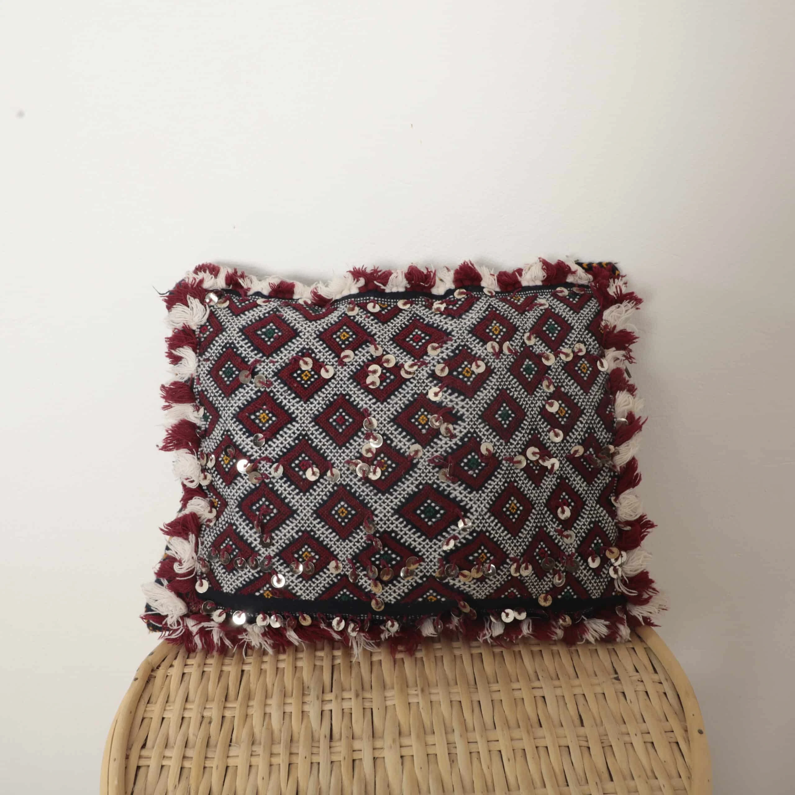 Moroccan Pillow 39×31 cm with Sequins