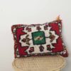 Vintage Moroccan Pillow – Handmade Wool Berber Cushion 44×29 cm with Tribal Design