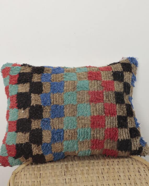 Moroccan checkered pillow
