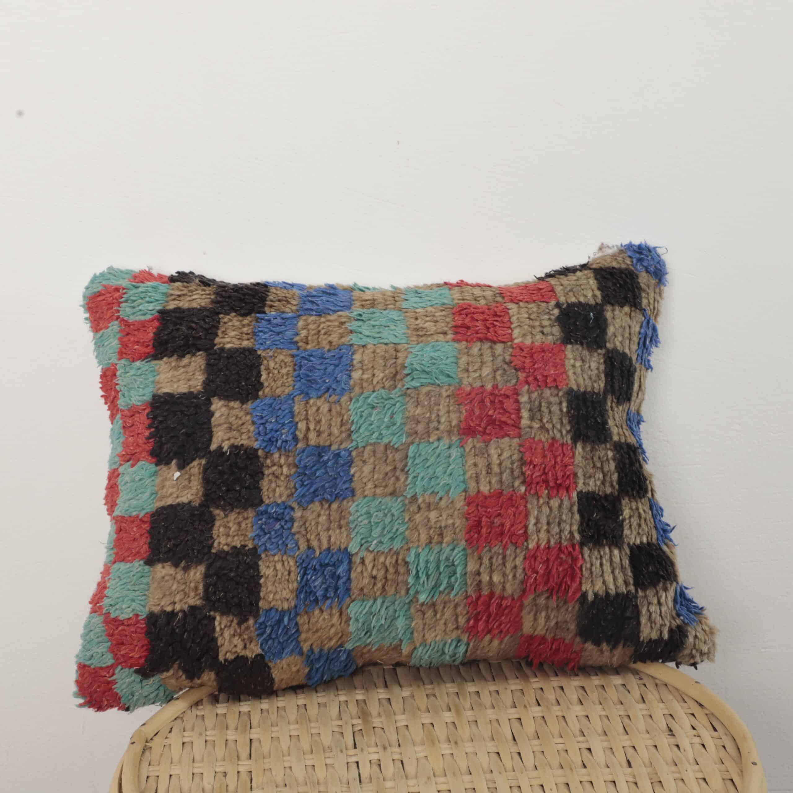 Moroccan checkered pillow