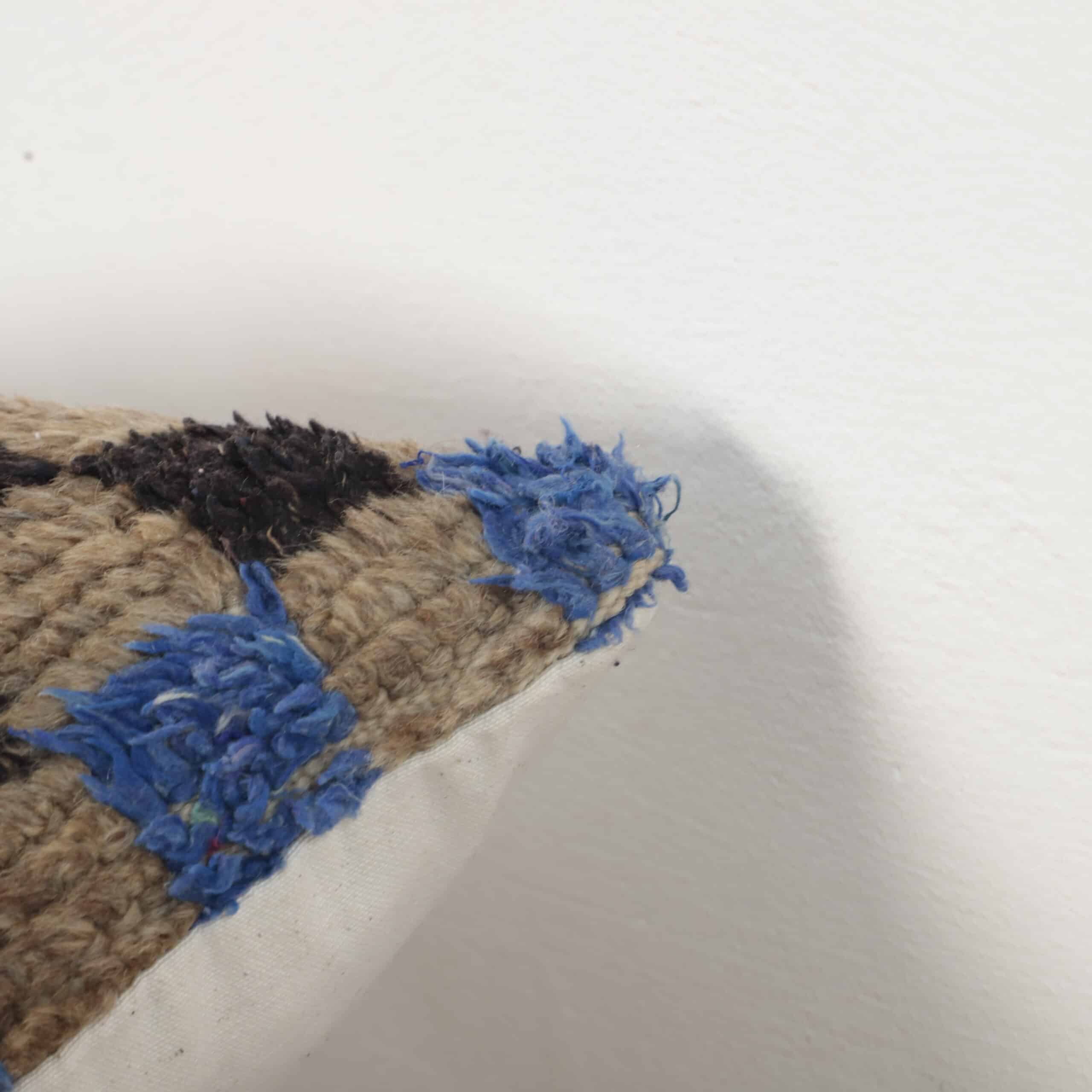 Moroccan checkered pillow – Handmade Wool Berber Cushion 45×34 cm Boho Home Décor - Image 5