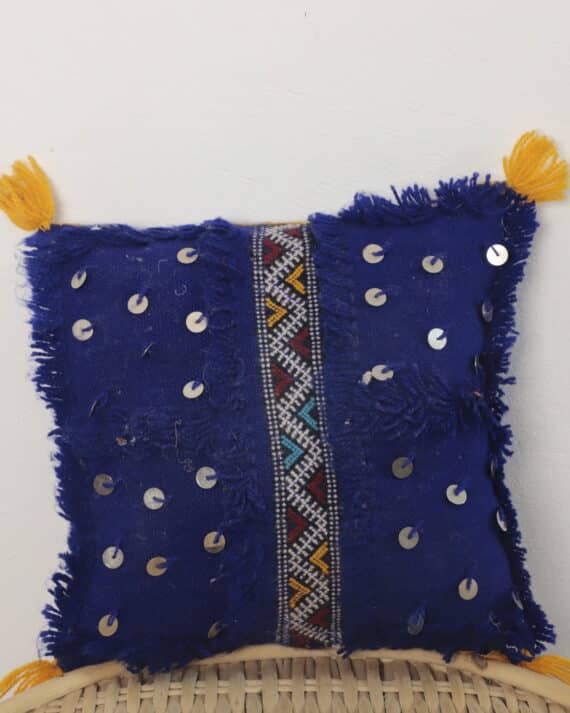 Moroccan sequin pillow