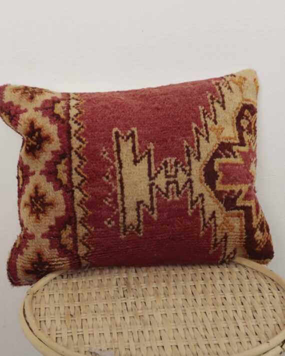 red Moroccan pillow