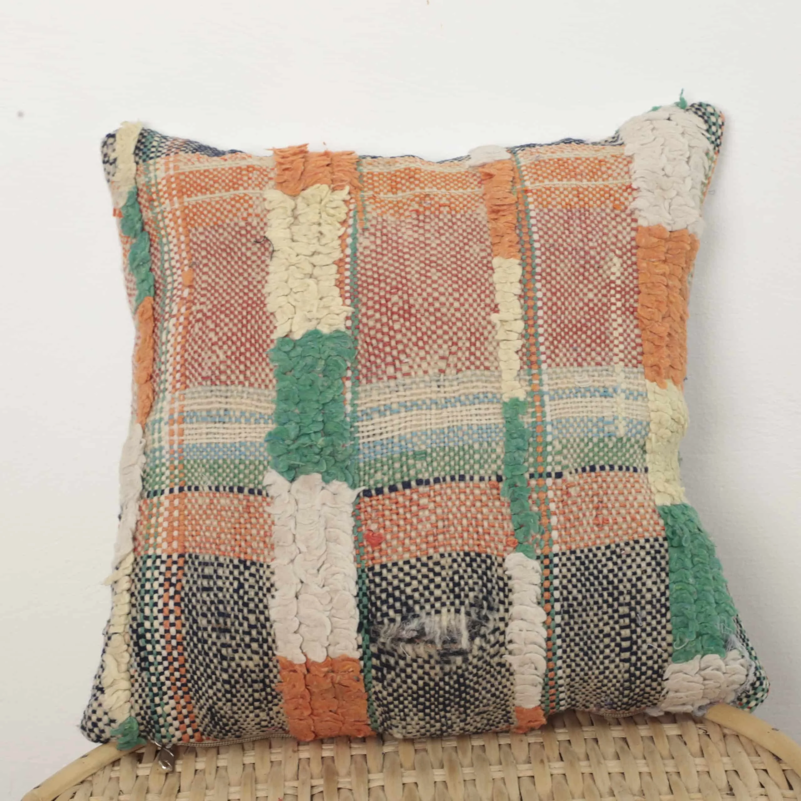 Boucherouite Checkered Pillow