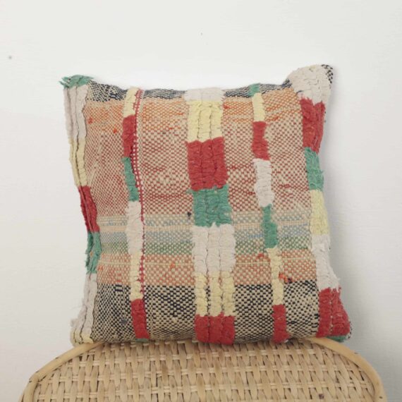 Moroccan boucherouite pillow