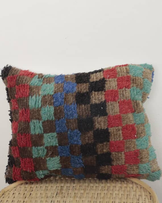 Moroccan checkered pillow