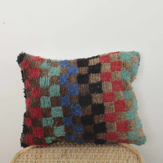 Moroccan checkered pillow