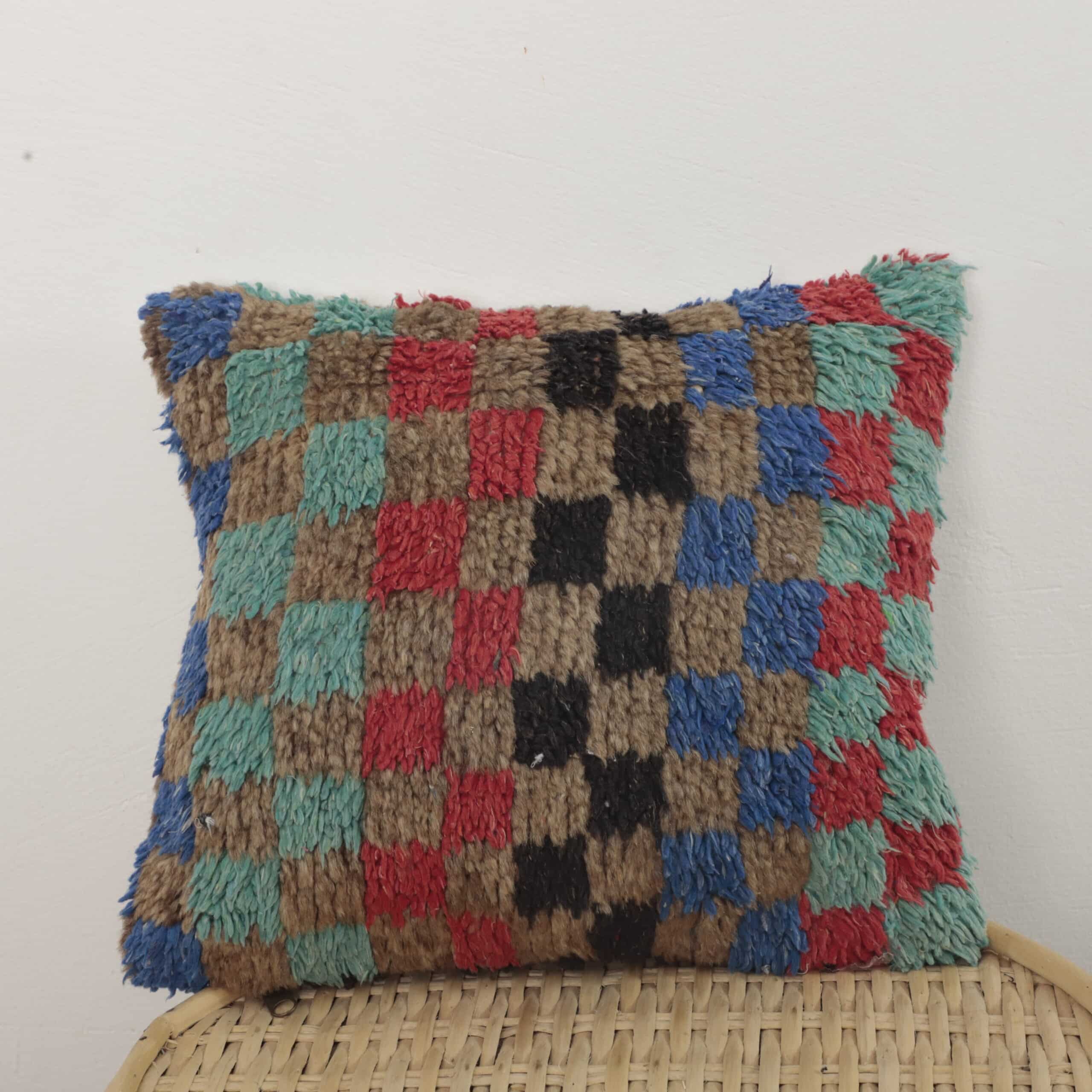 Moroccan checkered pillow