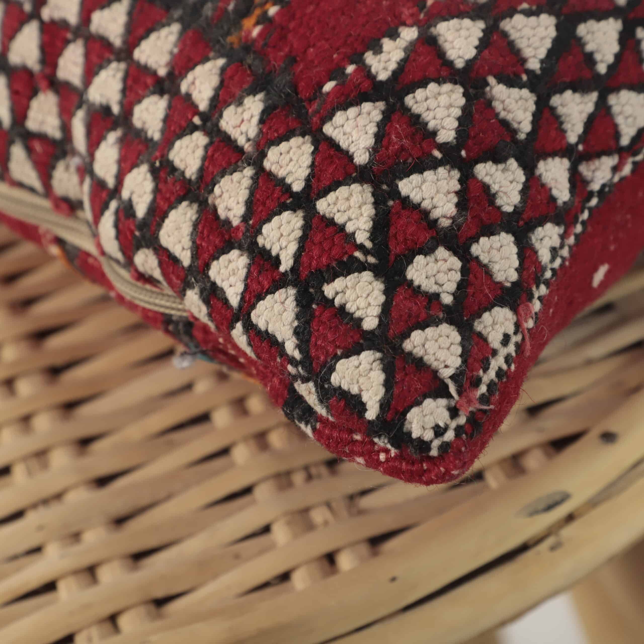 Moroccan Kilim Pillow 44x27 cm | Handmade Berber Cushion - Image 6