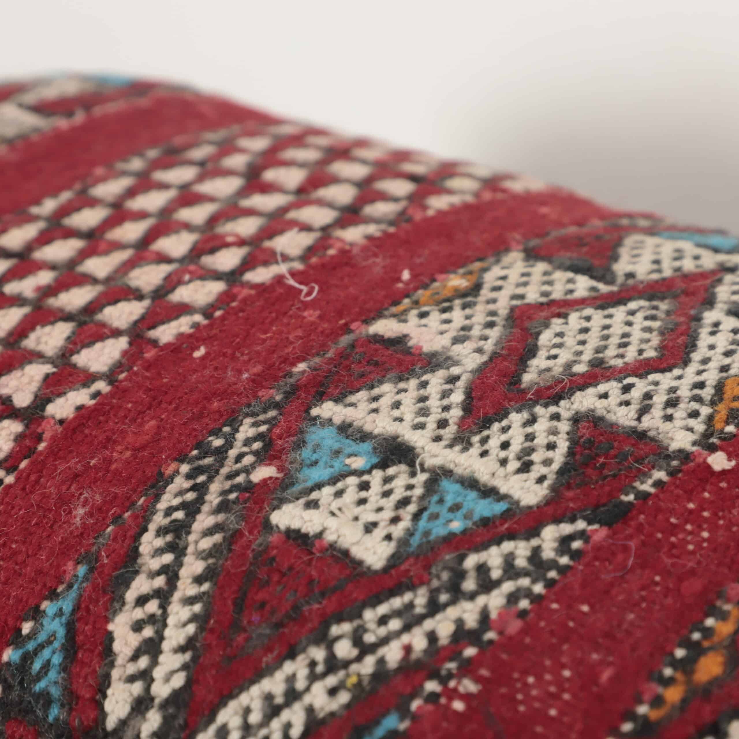 Moroccan Kilim Pillow 44x27 cm | Handmade Berber Cushion - Image 2