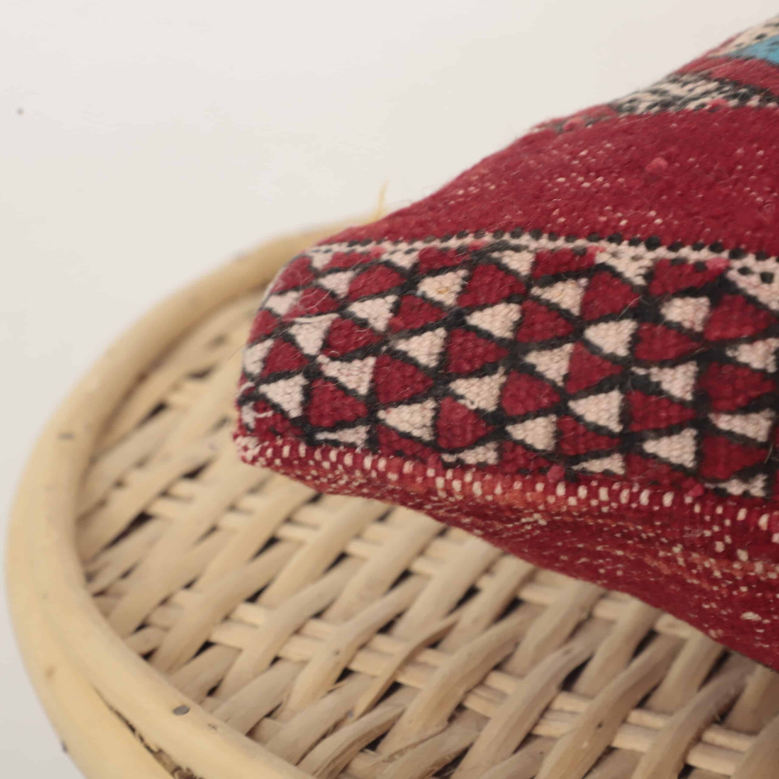 Moroccan Kilim Pillow 44x27 cm | Handmade Berber Cushion - Image 3