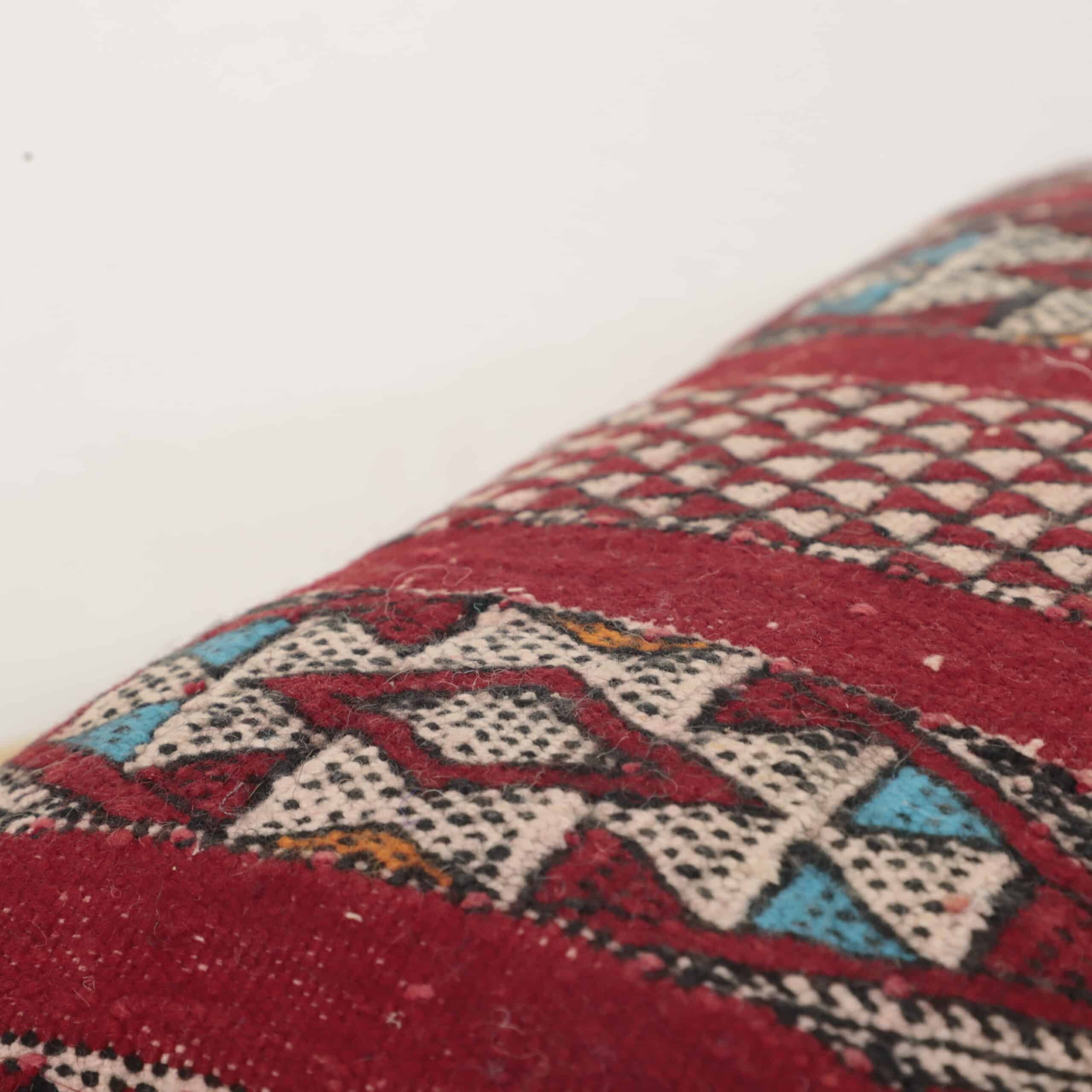Moroccan Kilim Pillow 44x27 cm | Handmade Berber Cushion - Image 4