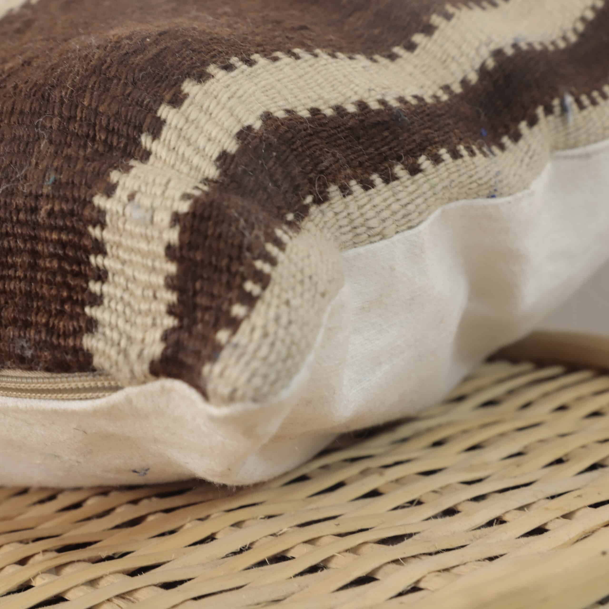 Handwoven Moroccan Kilim Pillow 37x36 cm | Authentic Berber Cushion - Image 5