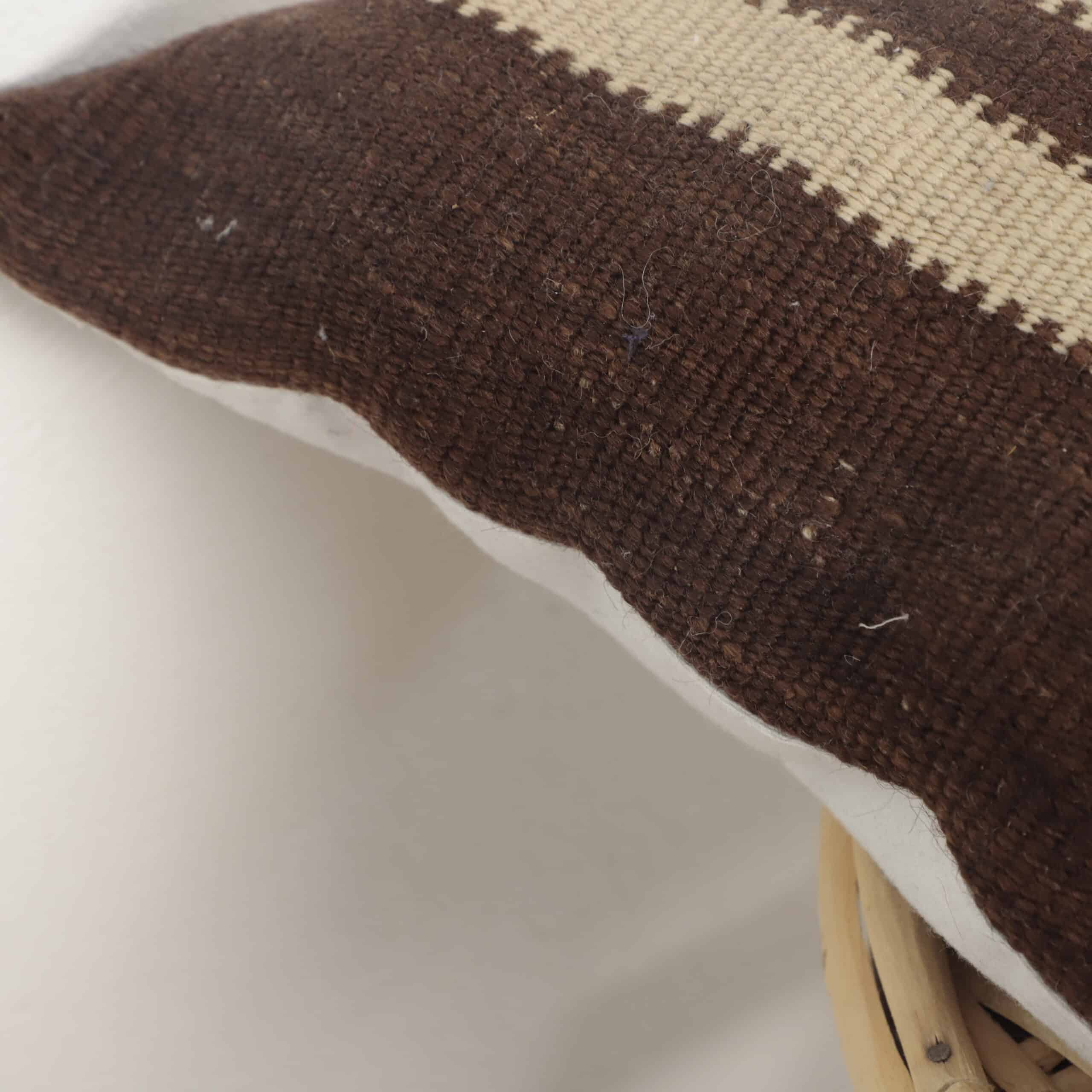 Handwoven Moroccan Kilim Pillow 37x36 cm | Authentic Berber Cushion - Image 3