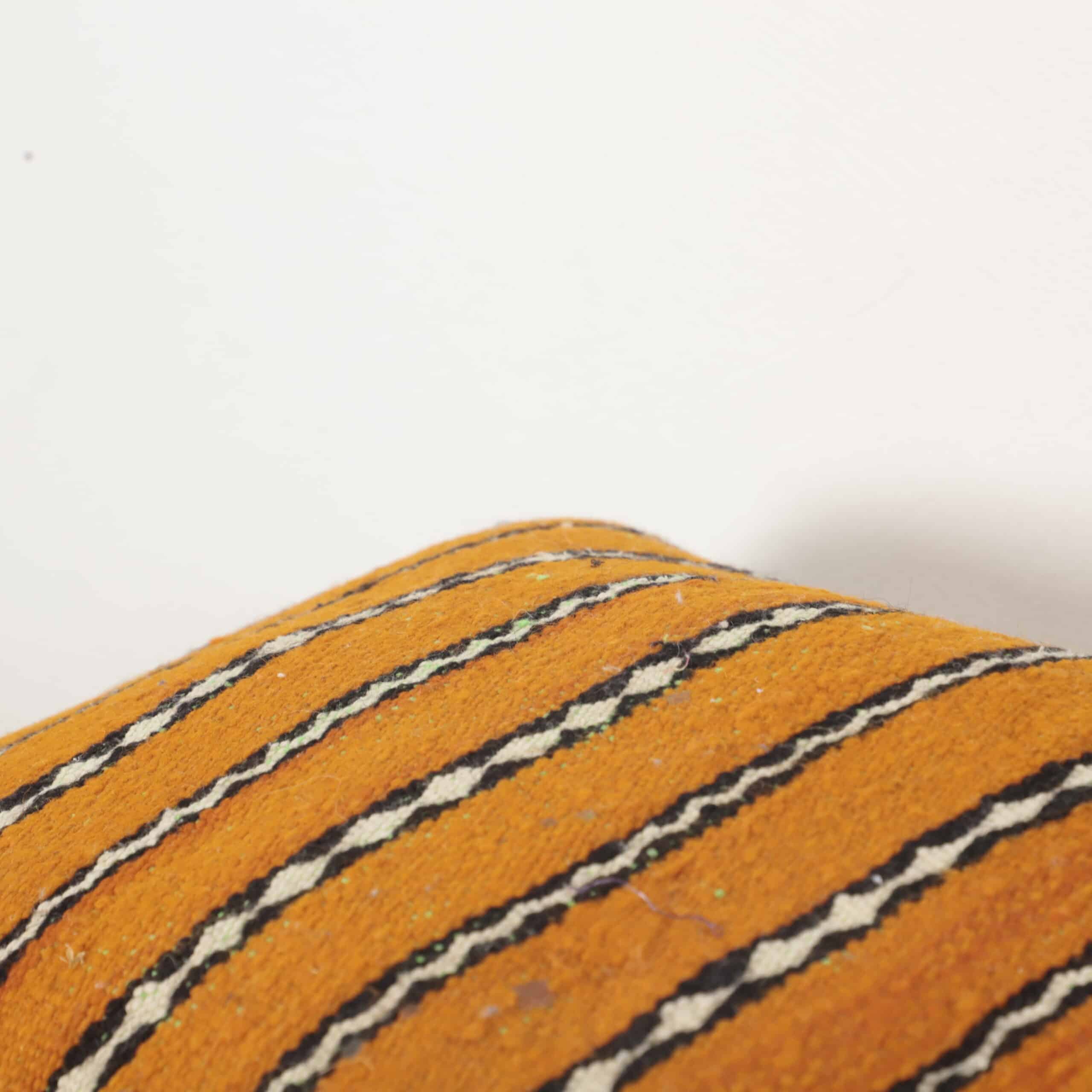 Moroccan Striped Kilim Pillow 40x30 cm | Handwoven Berber Cushion - Image 4