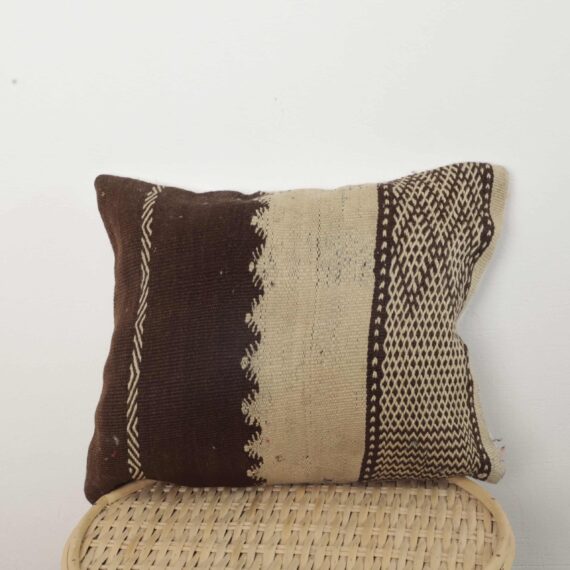 Moroccan neutral kilim pillow