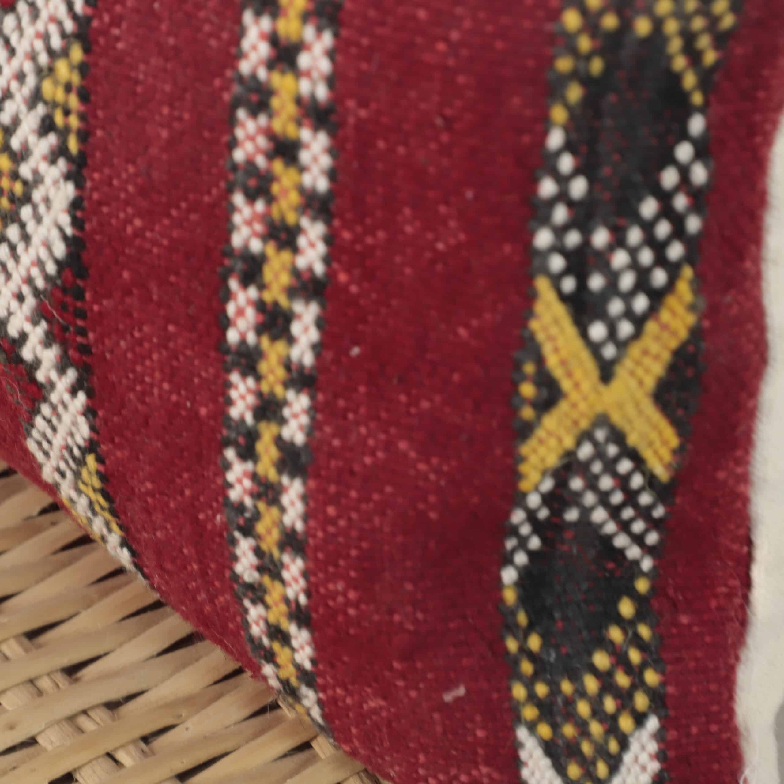 Moroccan Tribal Kilim Pillow 43x34 cm | Handmade Berber Cushion - Image 4