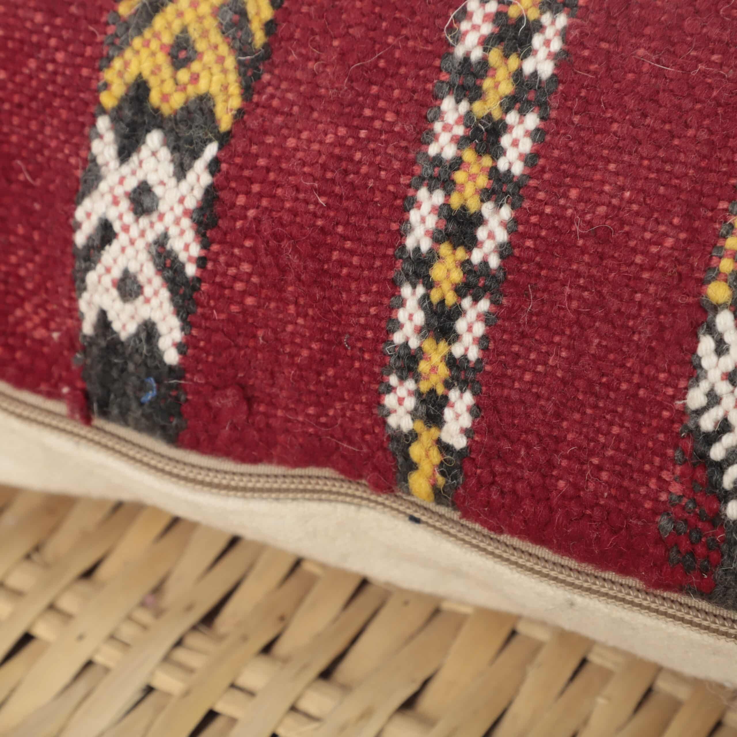 Moroccan Tribal Kilim Pillow 43x34 cm | Handmade Berber Cushion - Image 6