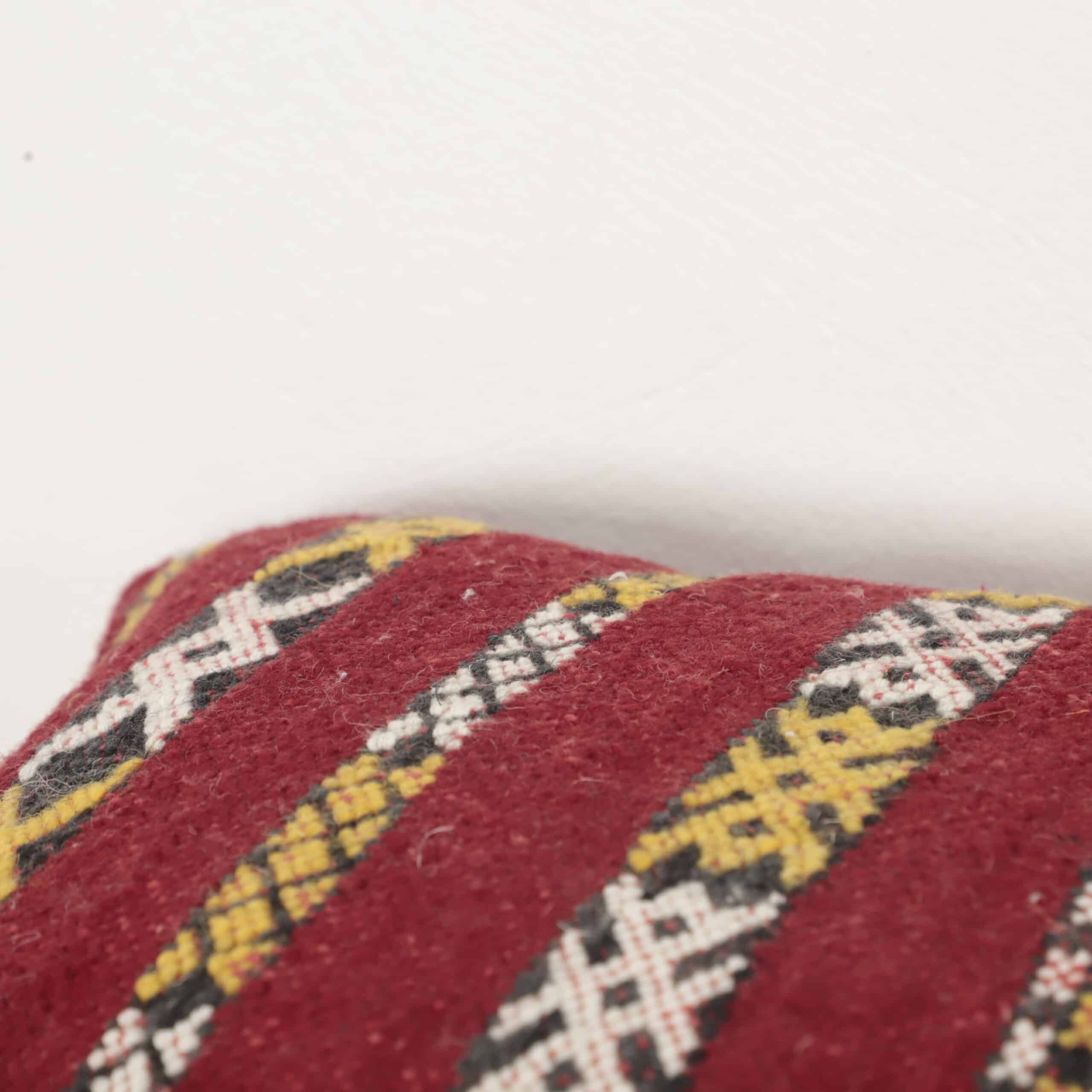 Moroccan Tribal Kilim Pillow 43x34 cm | Handmade Berber Cushion - Image 7