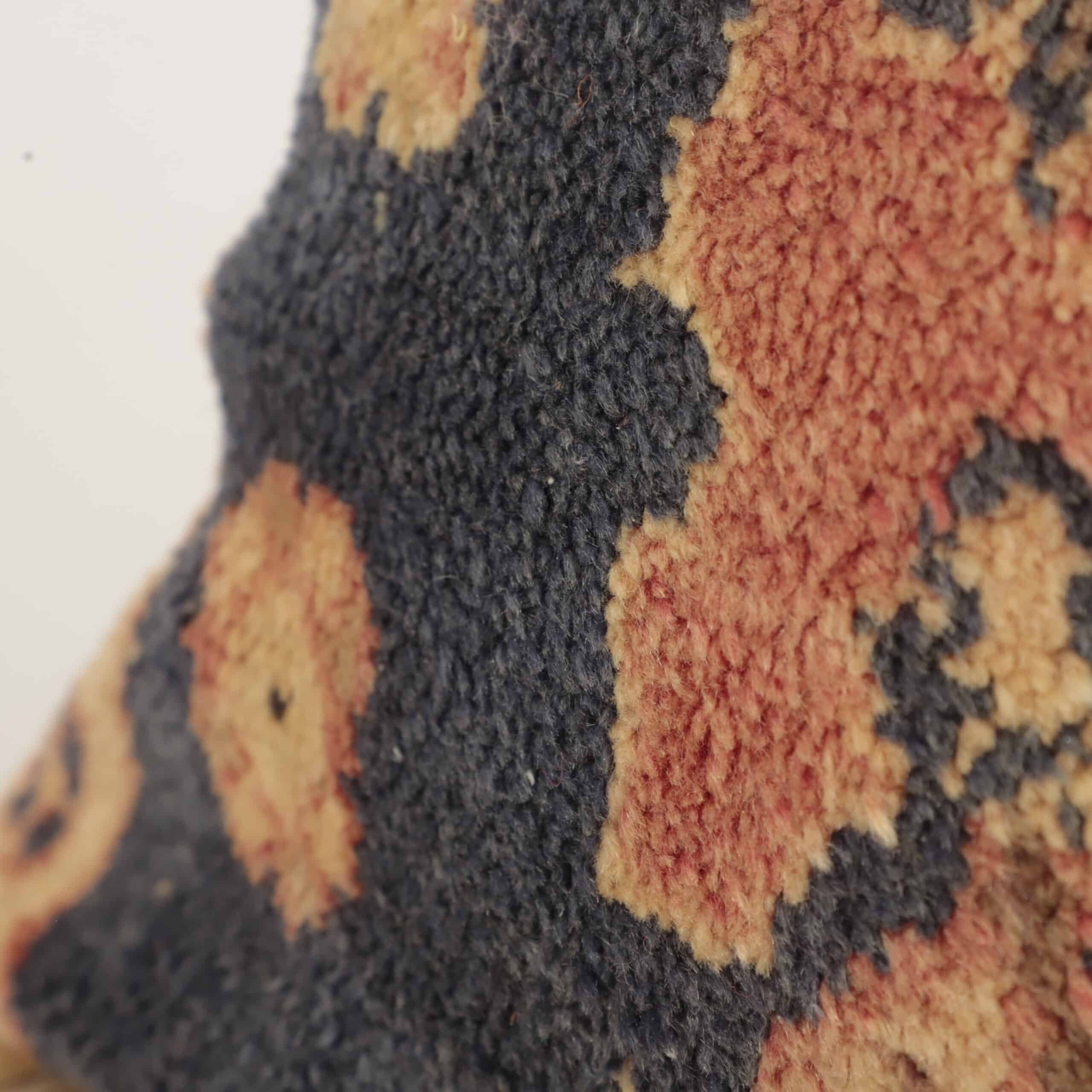 Moroccan Wool Art Pillow 46x45 cm | Handmade Berber Cushion - Image 4