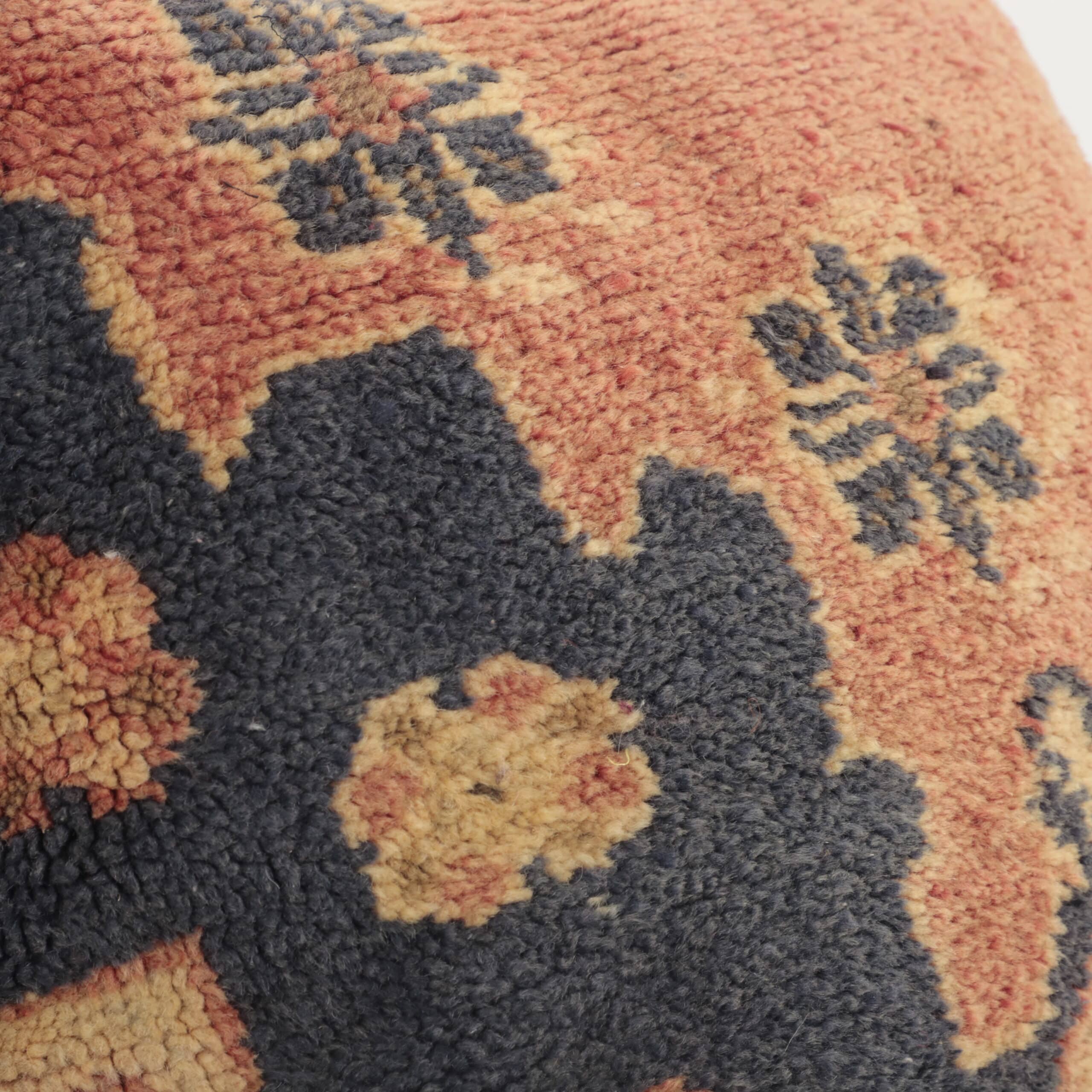 Moroccan Wool Art Pillow 46x45 cm | Handmade Berber Cushion - Image 7