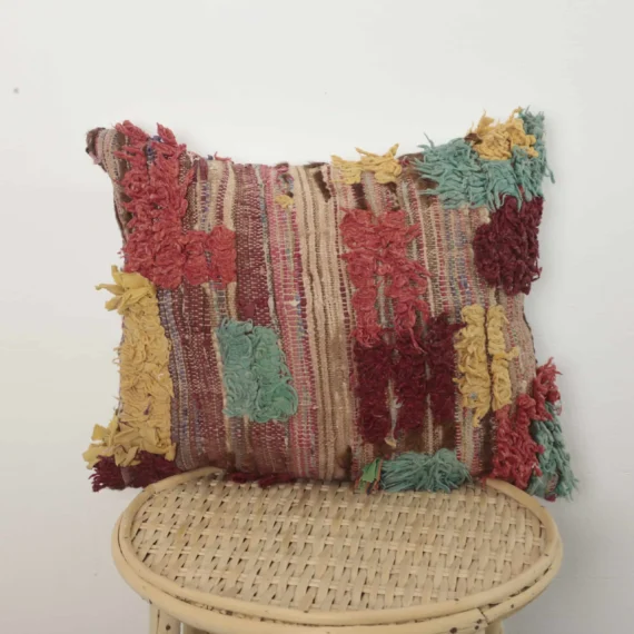Moroccan Textured Wool Pillow