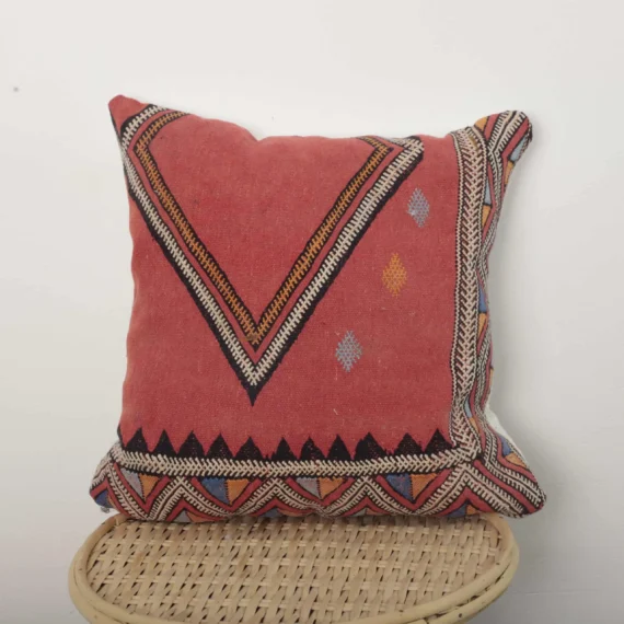 Moroccan V Pattern Kilim Pillow