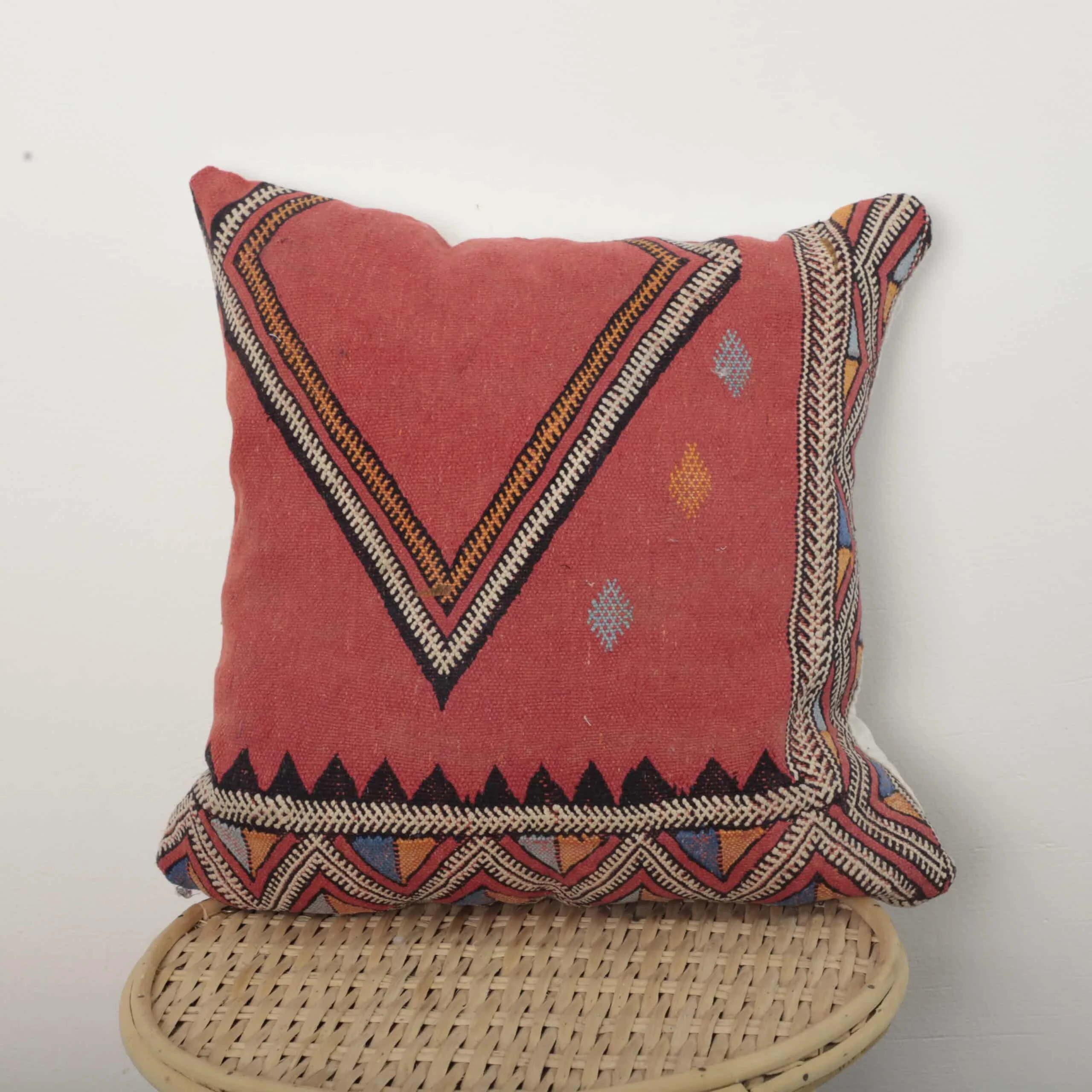 Moroccan V Pattern Kilim Pillow