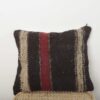 Moroccan dark striped kilim pillow